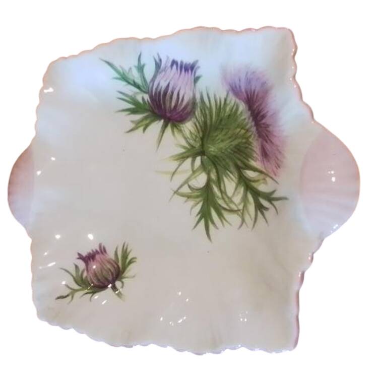 Thistle (Dainty, Pink, Pink Trim) 5" Square Sweet Meat