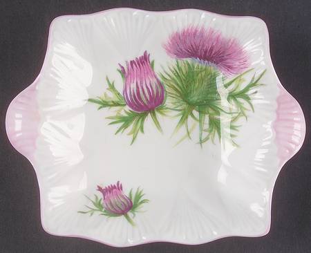 Thistle (Dainty, Pink, Pink Trim) 5" Square Sweet Meat