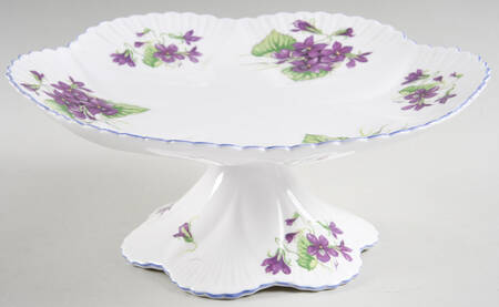 Violets (Dainty) Round Compote (Height X Width)