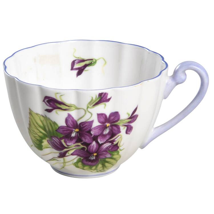 Violets (Dainty) Flat Cup