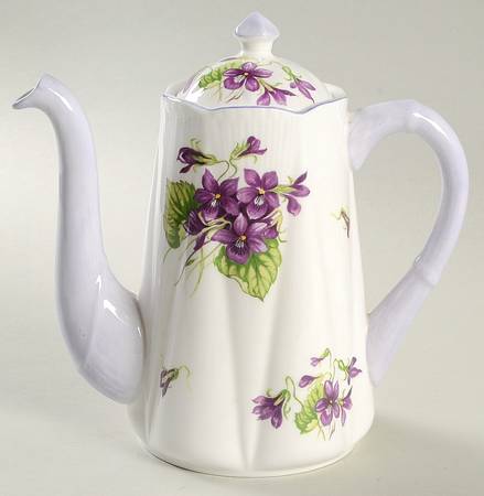 Violets (Dainty) Mini Coffee Pot & Lid