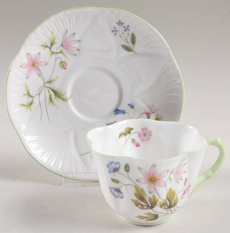 Wild Anemone Footed Cup & Saucer Set