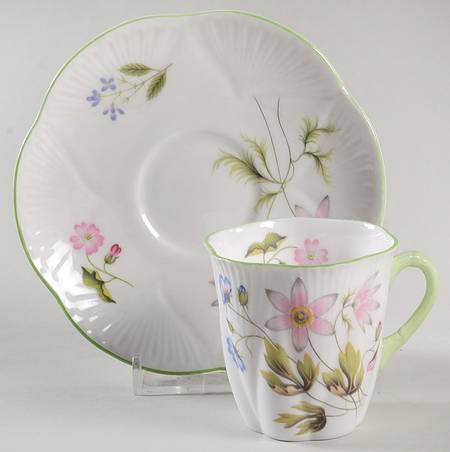 Wild Anemone Flat Demitasse Cup & Saucer Set