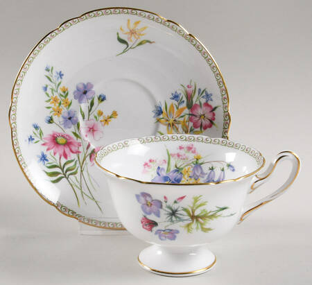 Wild Flowers (Gainsborough) Footed Cup & Saucer Set
