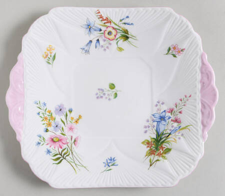 Wild Flowers (Dainty) Square Handled Cake Plate