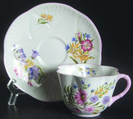 Wild Flowers (Dainty) Flat Cup & Saucer Set