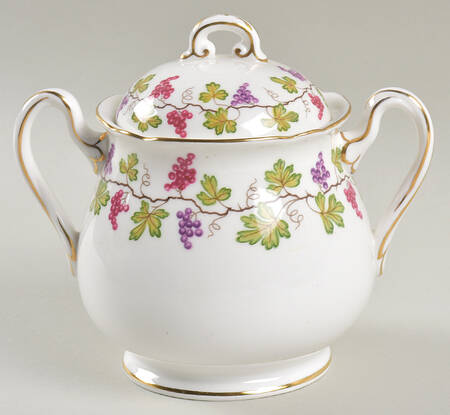 Wine Grape Sugar Bowl & Lid