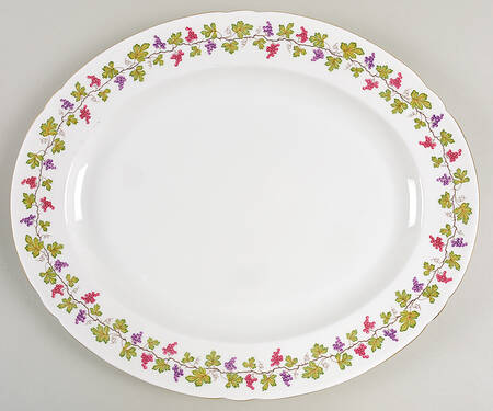 Wine Grape 14" Oval Serving Platter by Shelley