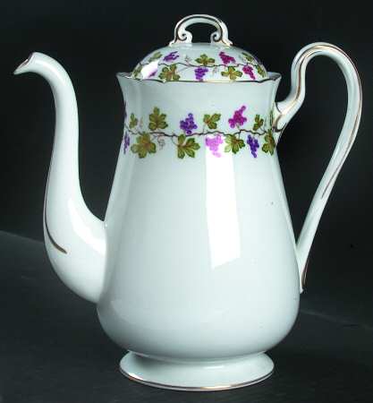 Wine Grape Coffee Pot & Lid