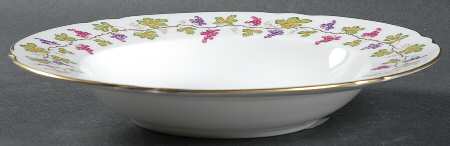 Wine Grape Rim Soup Bowl