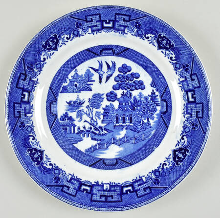 Blue Willow Blue Dinner Plate by Shenango
