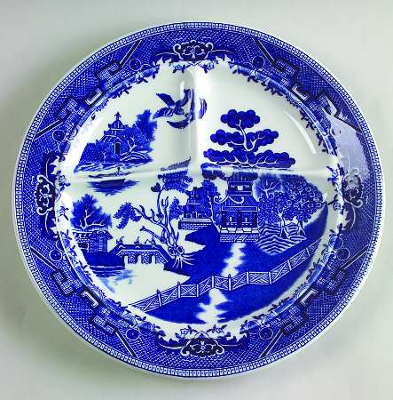 Blue Willow Blue Grill Plate