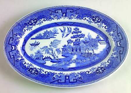 Blue Willow Blue 12" Oval Serving Platter