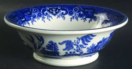 Blue Willow Blue Footed Cereal Bowl