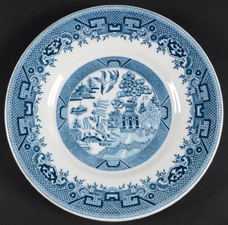 Blue Willow Teal Blue Salad Plate