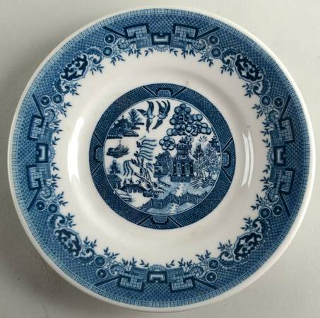 Blue Willow Teal Blue Bread & Butter Plate
