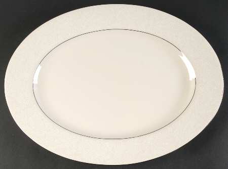 Bridal Veil 15" Oval Serving Platter