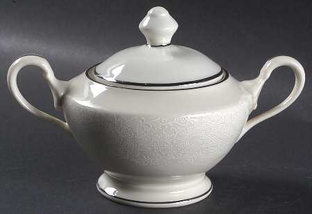 Bridal Veil Sugar Bowl & Lid