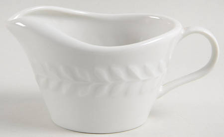 Carlton (All White, Embossed Laurel) Creamer