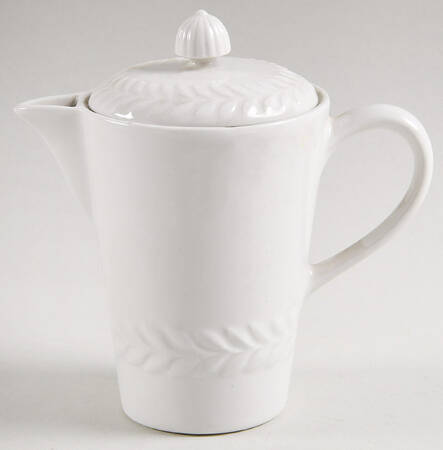Carlton (All White, Embossed Laurel) Hot Water Jug & Lid