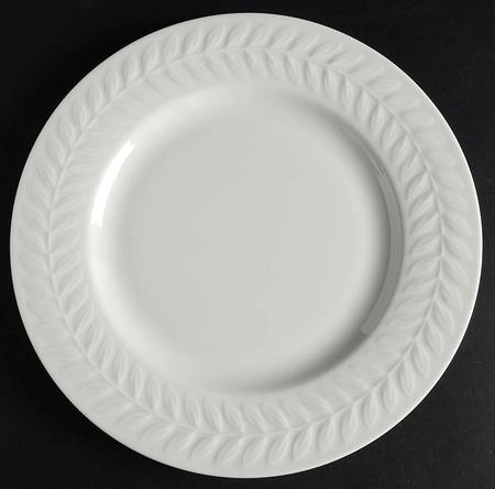 Carlton (All White, Embossed Laurel) Luncheon Plate