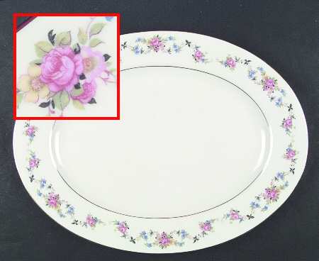 Duchess 15" Oval Serving Platter by Shenango