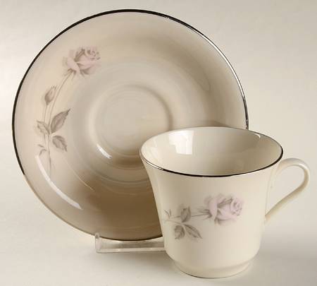 Misty Rose Flat Cup & Saucer Set