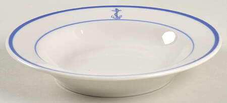 US Navy Mess Wardroom Officer Rim Cereal Bowl
