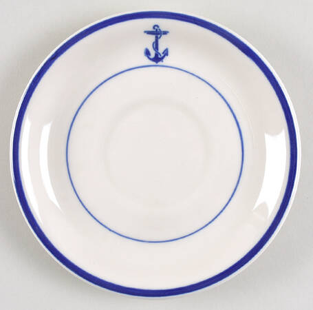 US Navy Mess Wardroom Officer Saucer for Flat Cup