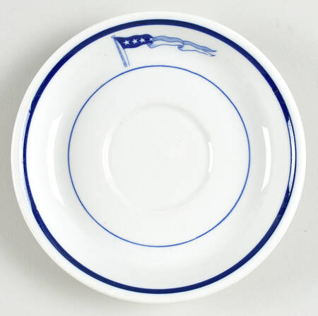 US Navy Mess Wardroom Officer Saucer for Flat Cup