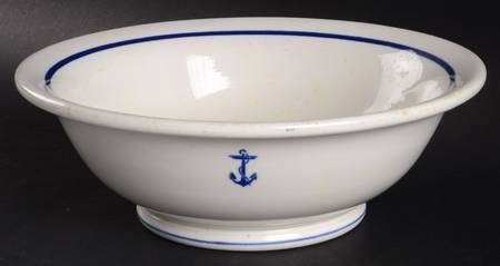US Navy Mess Wardroom Officer 9" Round Vegetable Bowl