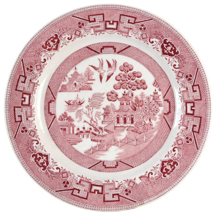 Pink Willow Luncheon Plate