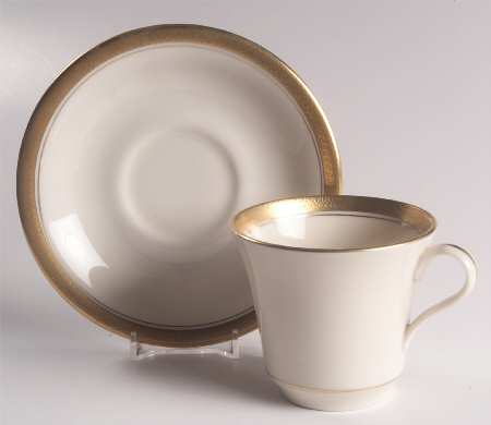 Royal Baroness (Gold Trim) Flat Cup & Saucer Set