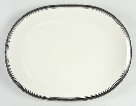 Royal Baroness (Platinum Trim) 13" Oval Serving Platter