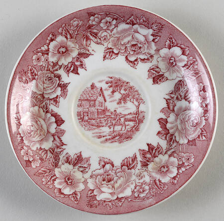 Roselyn Pink Saucer for Flat Cup