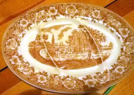 Roselyn Pink 13" 3 Part Oval Divided Platter