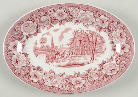 Roselyn Pink 9" Oval Serving Platter