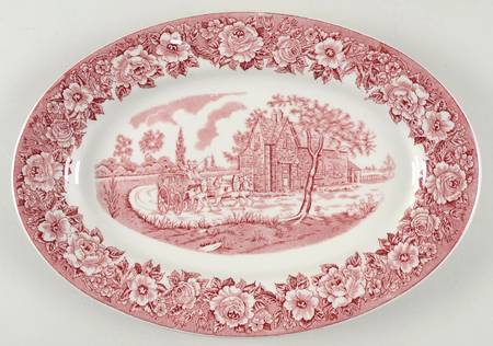 Roselyn Pink 13" Oval Serving Platter