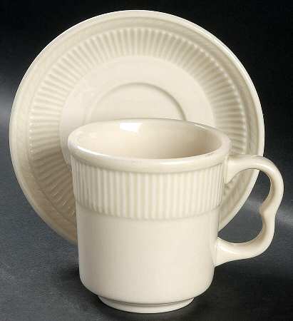 Staffordshire Flat Cup & Saucer Set