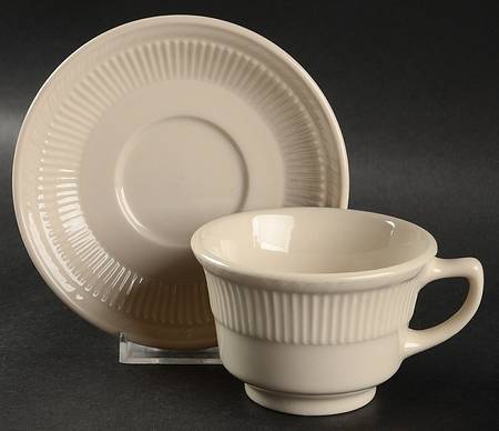 Staffordshire Flat Cup & Saucer Set