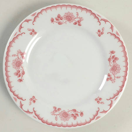 Chardon Rose Red Bread & Butter Plate