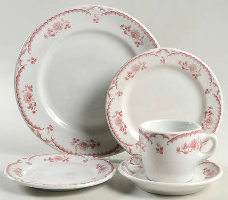 Chardon Rose Red 5 Piece Place Setting
