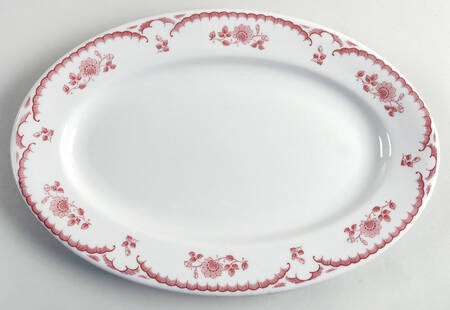Chardon Rose Red 13" Oval Serving Platter