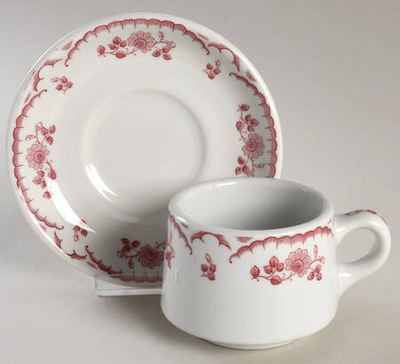 Chardon Rose Red Stacking Cup & Saucer Set
