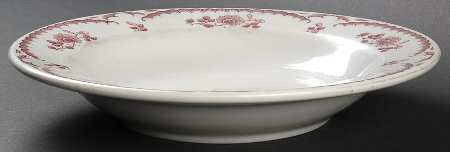 Chardon Rose Red Large Rim Soup Bowl