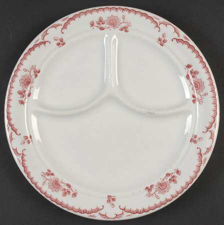 Chardon Rose Red Grill Plate