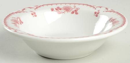 Chardon Rose Red Rim Cereal Bowl