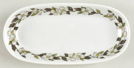 Northern Dogwood White 7" Pickle Dish