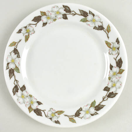 Northern Dogwood White Luncheon Plate