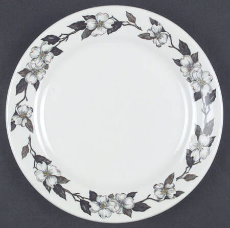 Northern Dogwood White Salad Plate